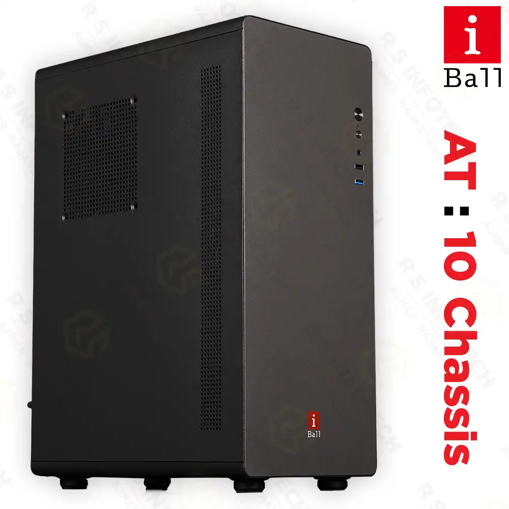 IBALL AT10 WITH SMPS MID TOWER CABINET | ATX SUPPORT | USB 3.0 (GREY)
