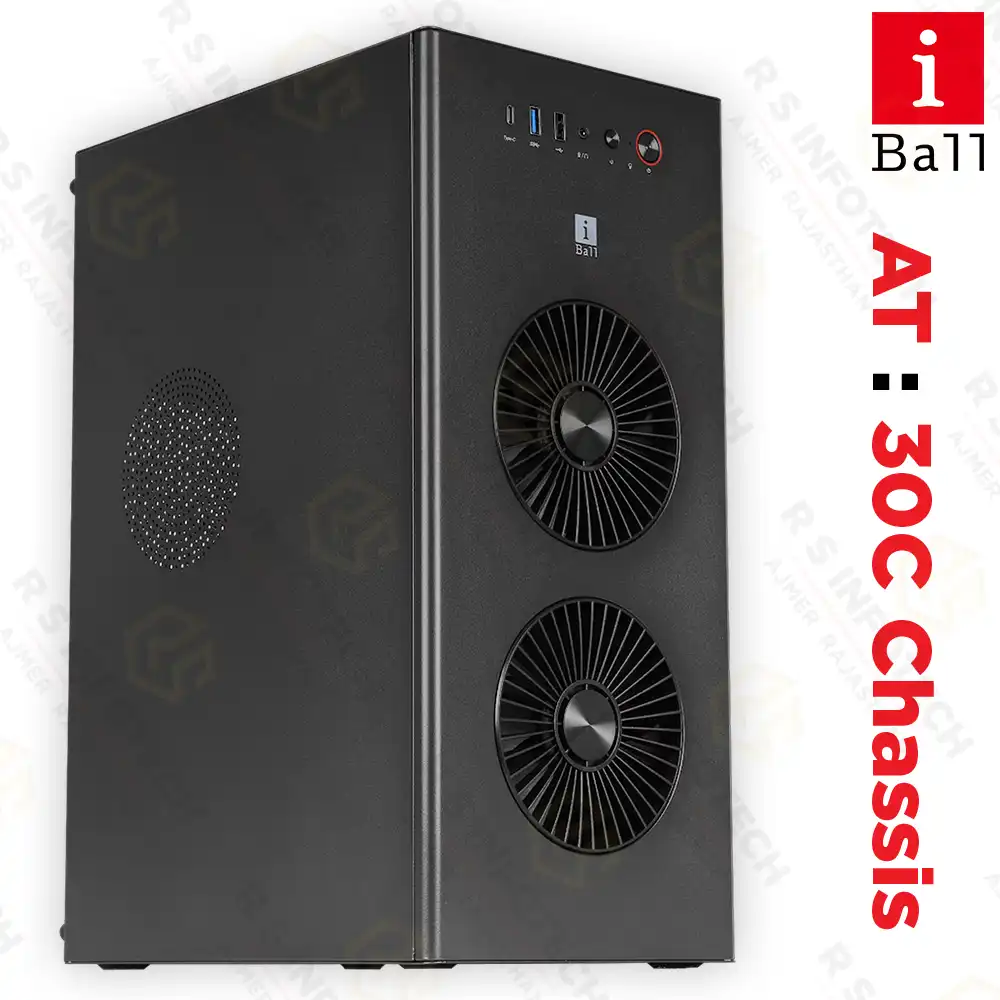 IBALL AT30C WITH SMPS MID TOWER CABINET | TYPE-C | USB 3.0 (BLACK)