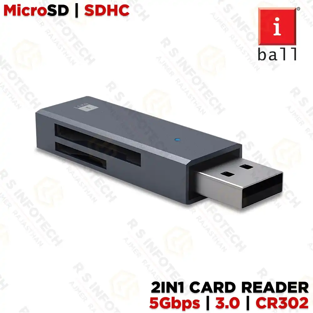 IBALL BRIDGE CR302 USB 3.0 2IN1 CARD READER (1YEAR)