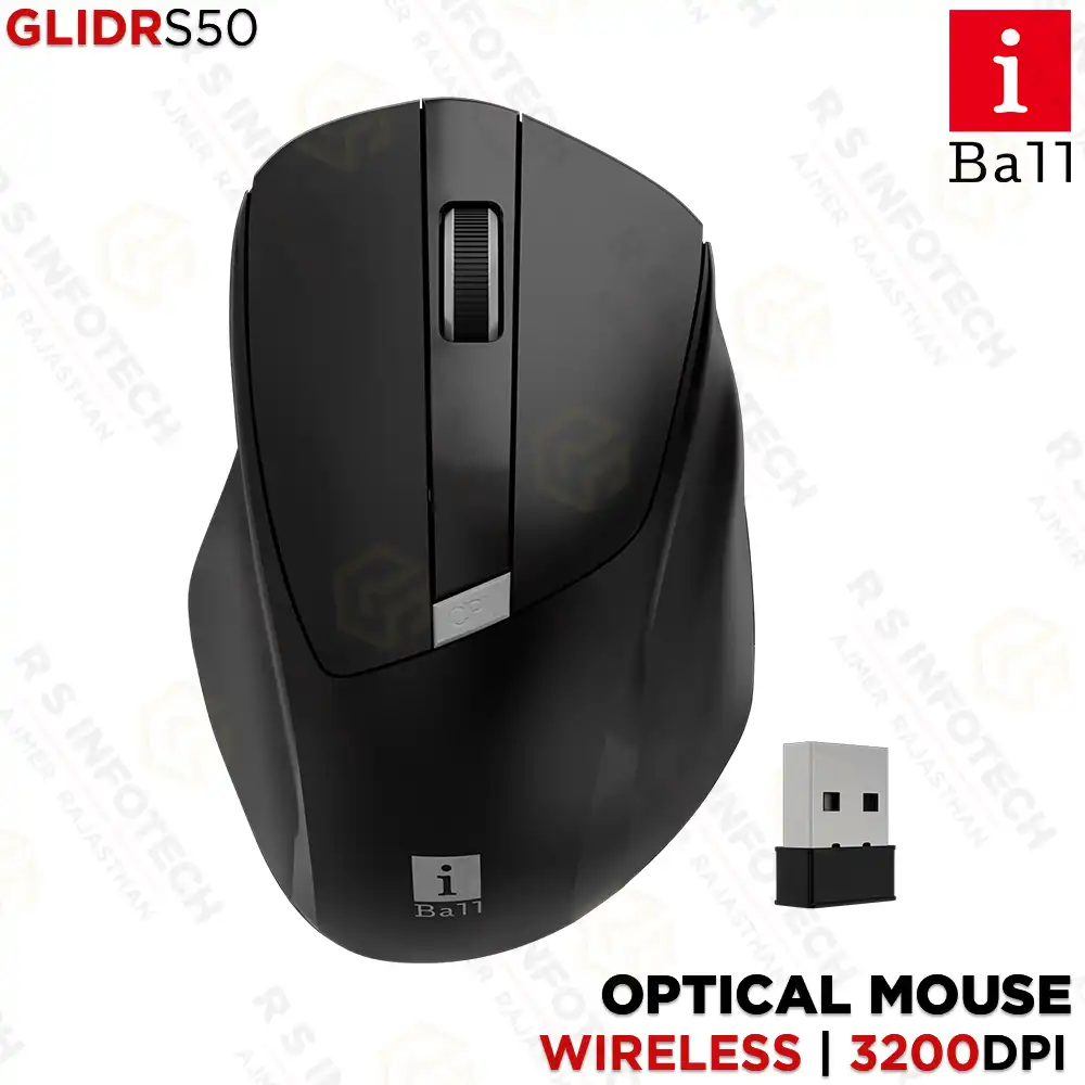 IBALL GLIDR S50 WIRELESS MOUSE (BLACK)