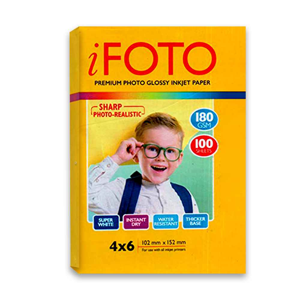 IFOTO GLOSSY PAPER 4X6 180GSM | PACK OF 100