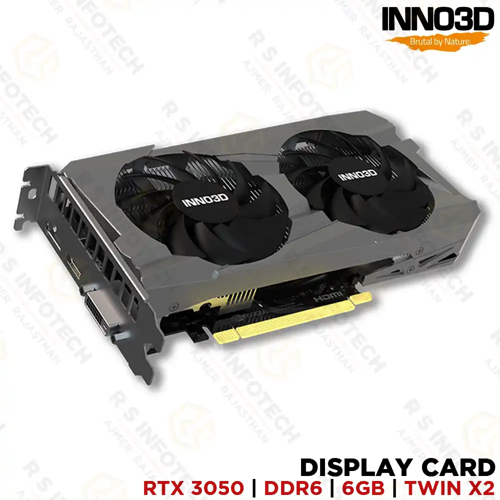 INNO3D GEFORCE RTX 3050 DDR6 6GB TWIN X2 GRAPHIC CARD