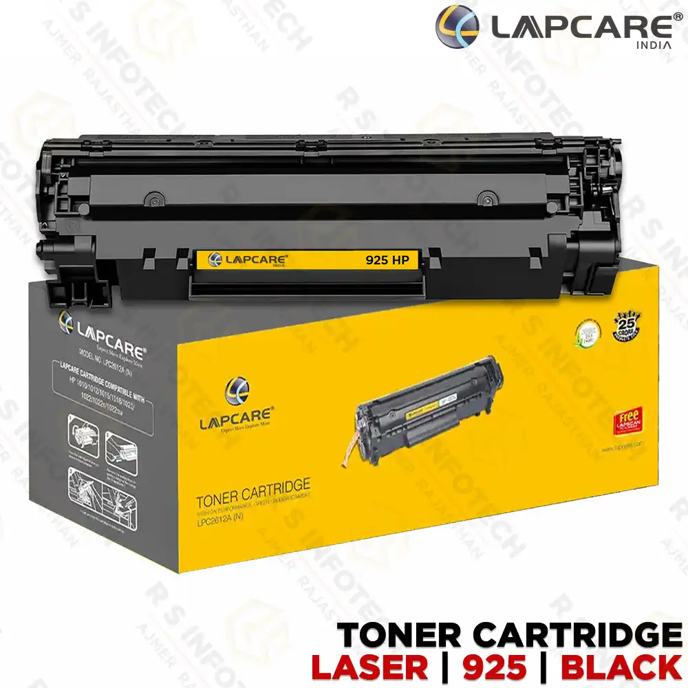 LAPCARE 925 BLACK TONER CARTRIDGE FOR HP LASERJET P1005 / P1006 / P1007 / P1008 / P1102 / CANON LBP6000 / MF3010 SERIES