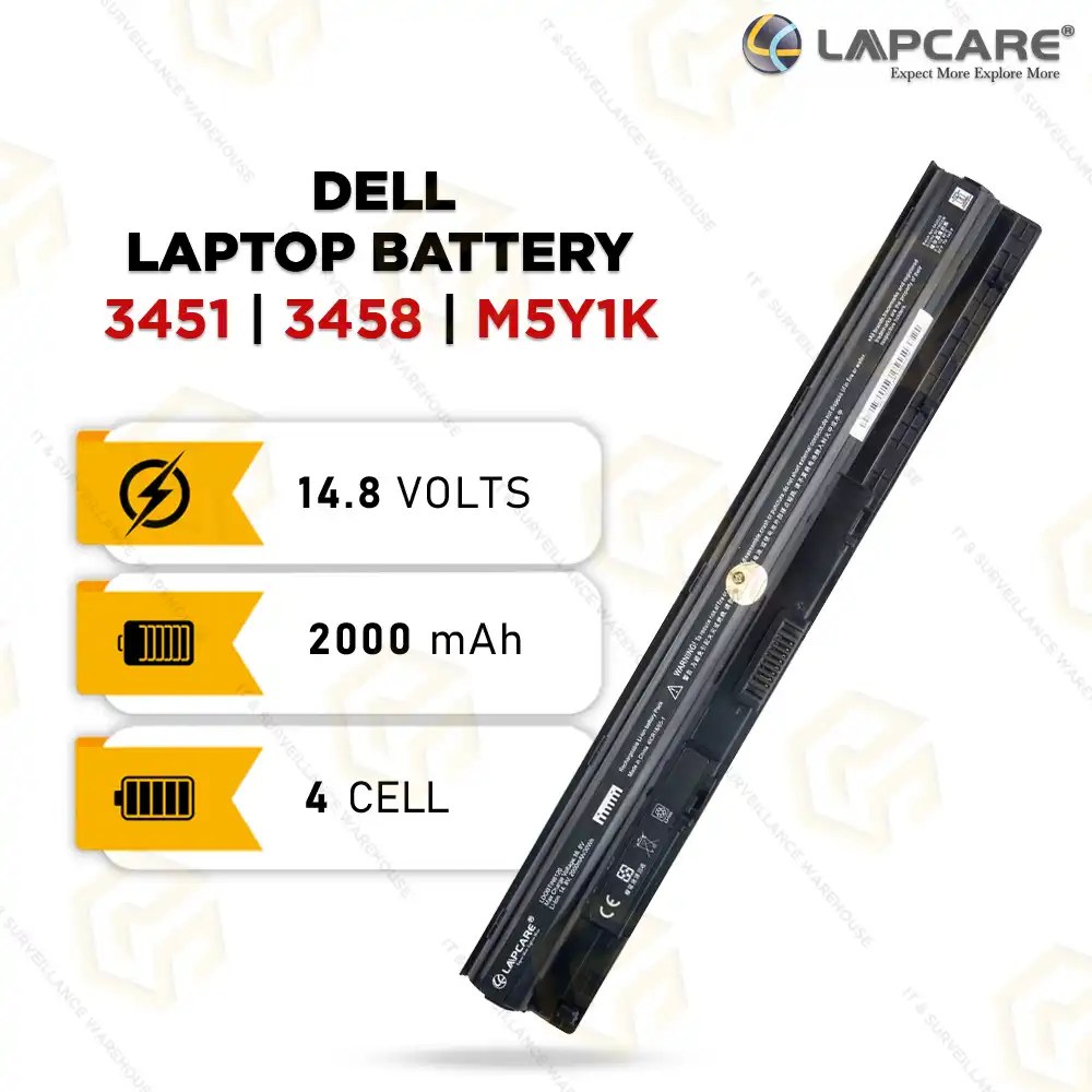 LAPCARE BATTERY DELL 3451|3458|3558 & M5Y1K (1YEAR)