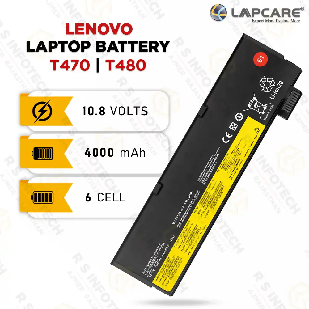 LAPCARE BATTERY FOR LENOVO T470 | T480 (LVOBTEX7925)
