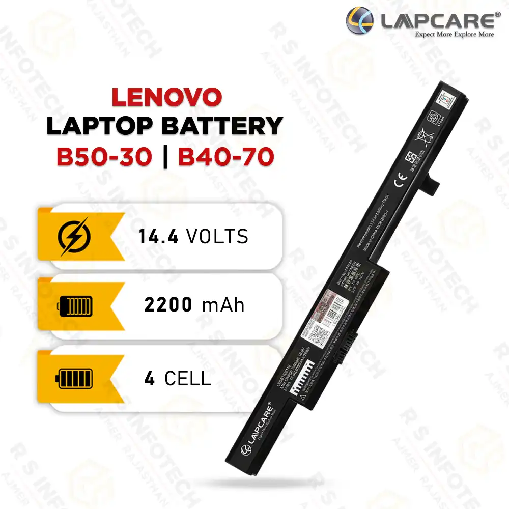 LAPCARE L13L4A01 LAPTOP BATTERY FOR LENOVO IDEAPAD B50-30 | B40-70 (LVOBTID6116)
