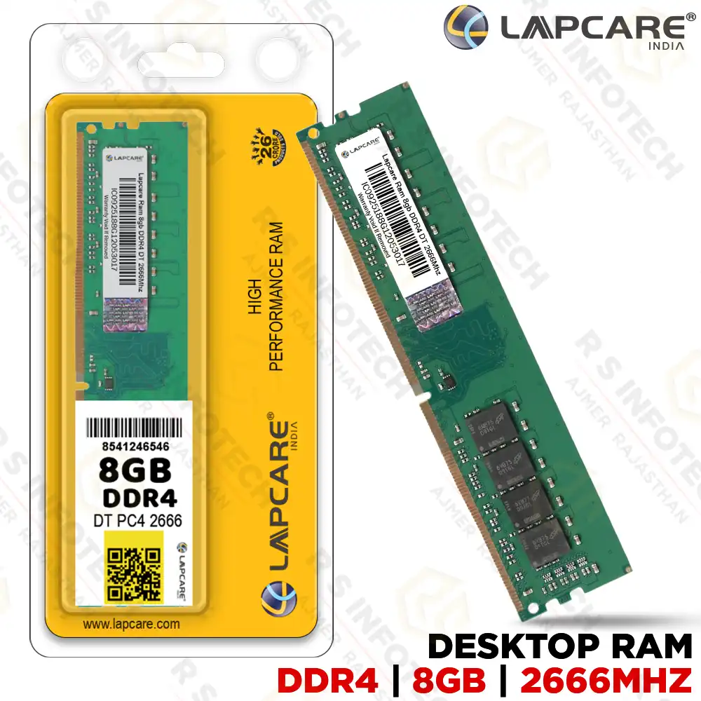 LAPCARE LSMEDT7354 8GB DDR4 2666MHZ | DESKTOP RAM | HIGH-SPEED PERFORMANCE (3 YEAR)