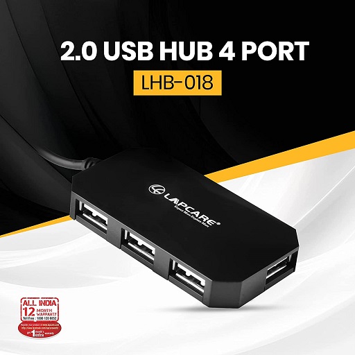 LAPCARE USB HUB 2.0 4 PORT 1.5MT CABLE