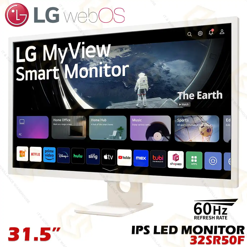 LG 31.5" FULLHD IPS SMART MONITOR WITH webOS 32SR50F