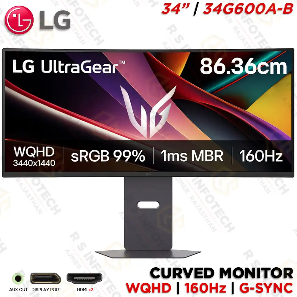 LG 34" ULTRA WIDE CURVED 160HZ GAMING MONITOR | ULTRAGEAR 34G600A