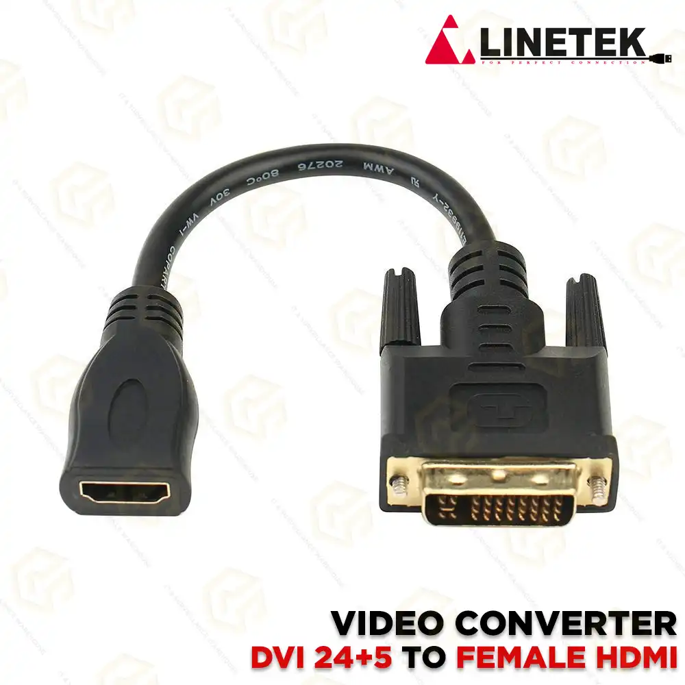 LINETEK 24+5 DVI-MALE TO HDMI-FEMALE