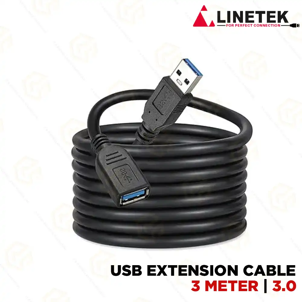 LINETEK USB EXT. CABLE 3MTR V3.0