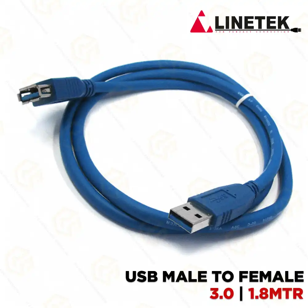 LINETEK USB EXTENSION CABLE 1.8MTR USB 3.0
