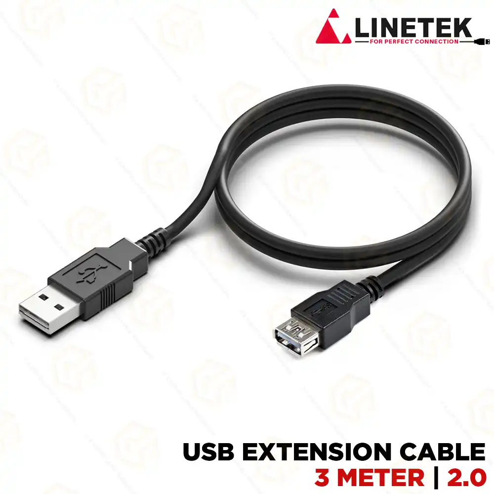 LINETEK USB EXTENSION CABLE MALE TO FEMALE 1.5MTR