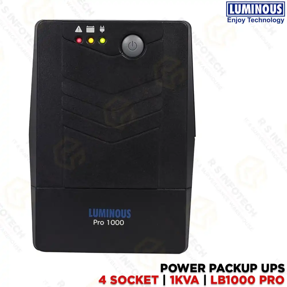 LUMINOUS LB1000 PRO 1000VA UPS 1KV DOUBLE BATTERY UPS (2+2 WARRANTY)