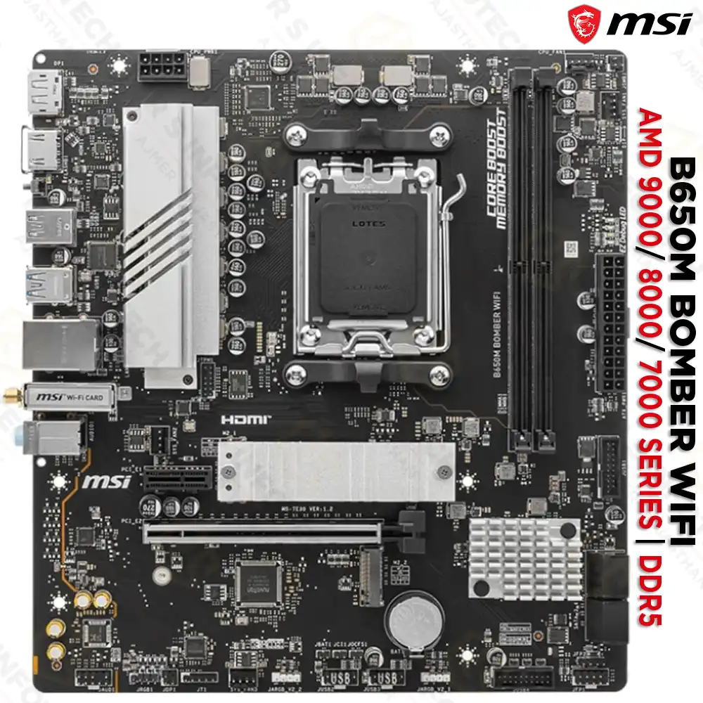 MSI B650M BOMBER AMD RYZEN 9000 | 8000 | 7000 SERIES DDR5 WIFI MOTHERBOARD