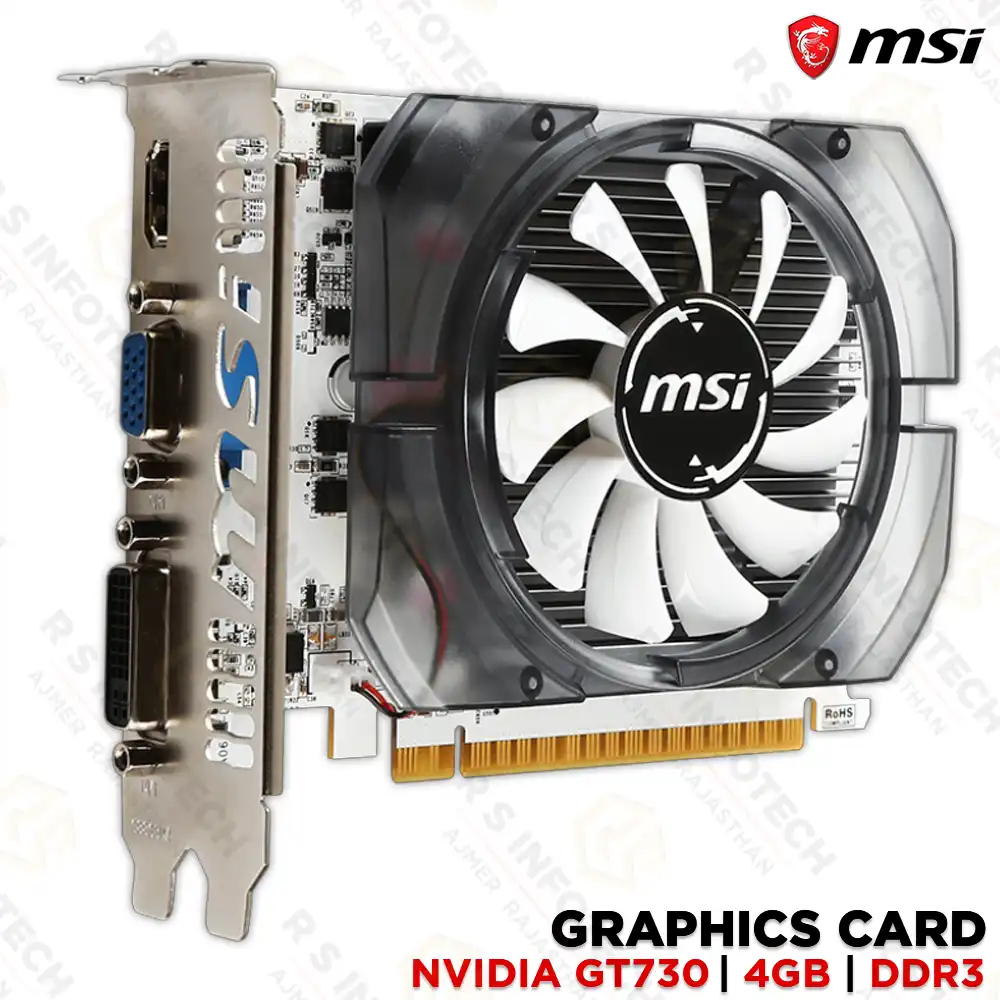 MSI GEFORCE GT 730 N730-4GD3V2 4GB DDR3 GRAPHICS CARD