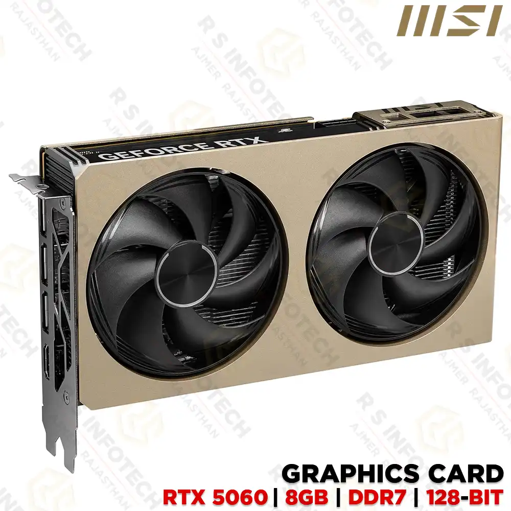 MSI GEFORCE RTX 5060 8G DDR7 INSPIRE 2X GRAPHICS CARD | OC EDITION (3 YEAR)