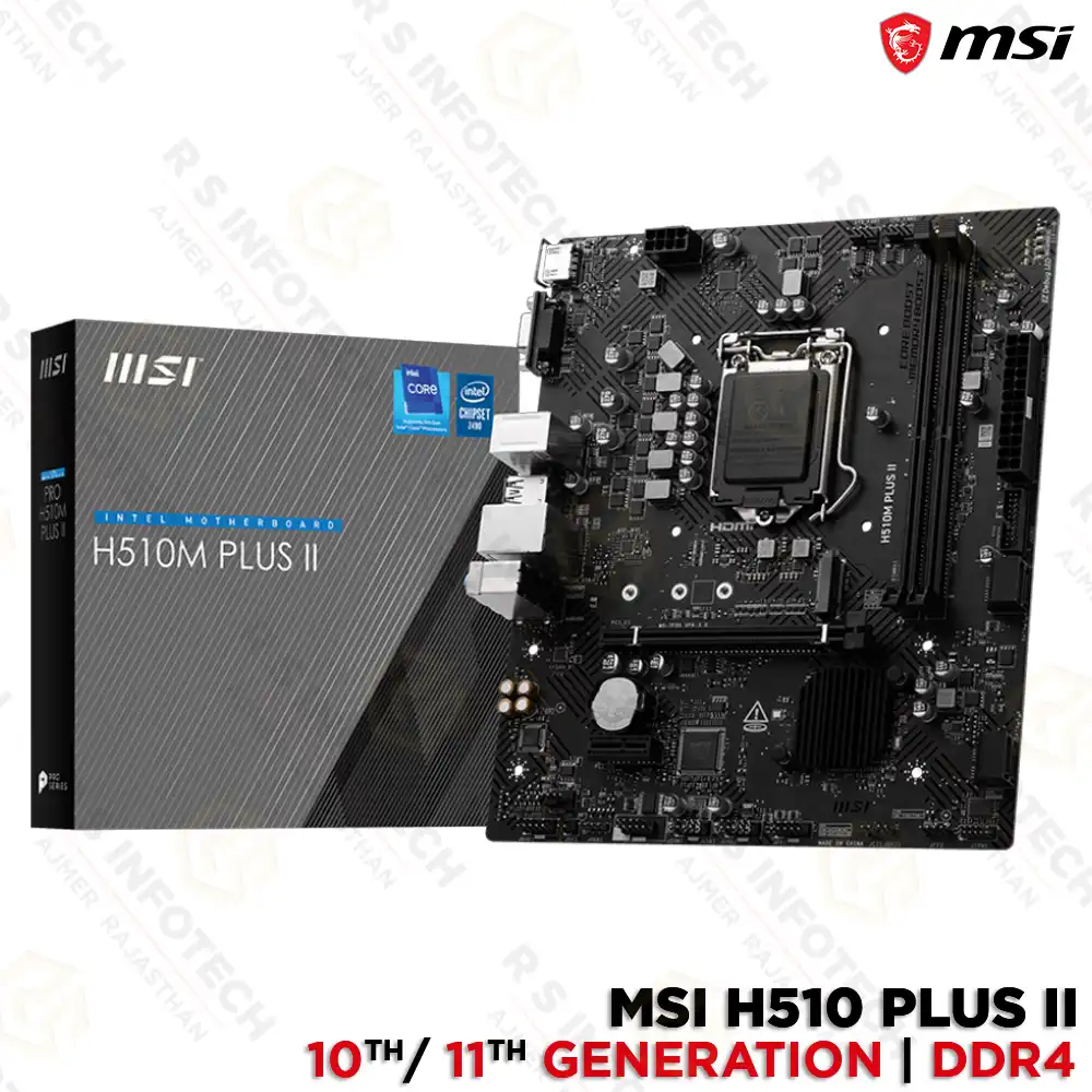 MSI H510M PLUS II INTEL 1200 LGA DDR4 10TH |11TH GEN MOTHERBOARD (3YEAR)