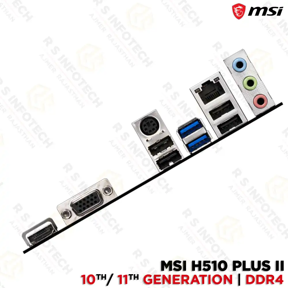 MSI H510M PLUS II INTEL 1200 LGA DDR4 10TH |11TH GEN MOTHERBOARD (3YEAR)