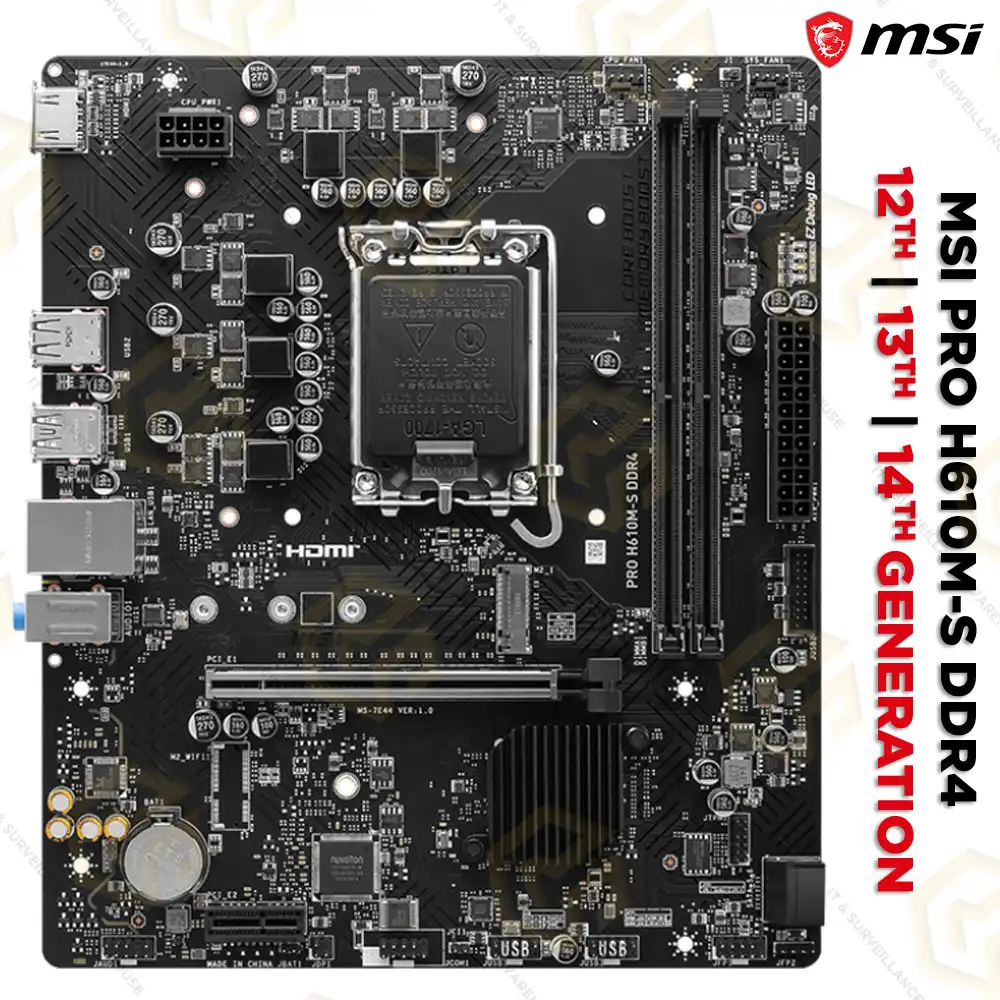 MSI H610M-S DDR4 MOTHERBOARD 12/13TH GEN (3YEAR)