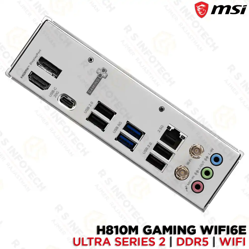 MSI H810M GAMING WIFI6E INTEL CORE ULTRA SERIES-2 LGA 1851 DDR5 MOTHERBOARD