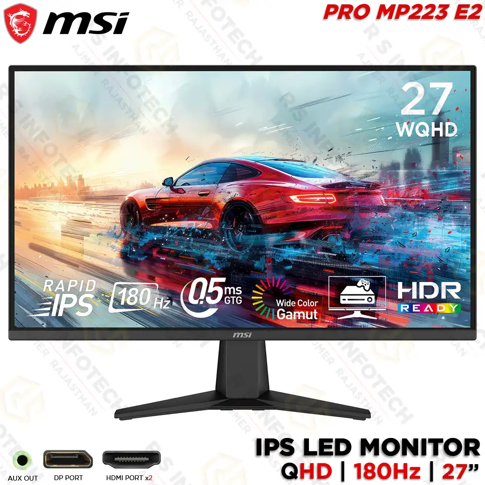MSI MAG 275QF 27" IPS WQHD 180HZ FREESYNC GAMING MONITOR | 2K | QHD