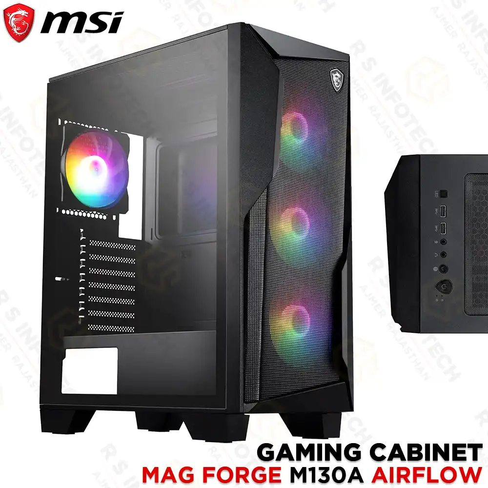 MSI MAG FORGE 130A AIRFLOW W/O SMPS GAMING CABINET  | MSPL0029