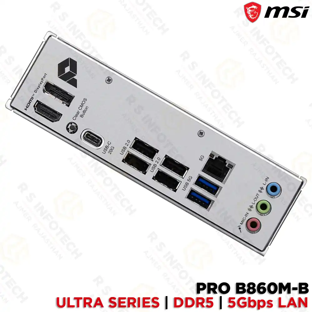 MSI PRO B860M-B LGA1851 ATX MOTHERBOARD - ULTRA SERIES 2 CPU SUPPORT (3 YEAR)