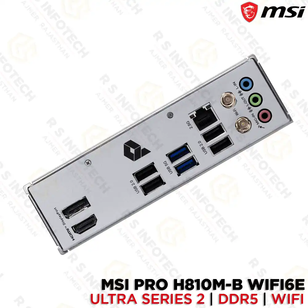 MSI PRO H810M-B WI-FI 6E INTEL CORE ULTRA SERIES-2 LGA 1851 DDR5 MOTHERBOARD