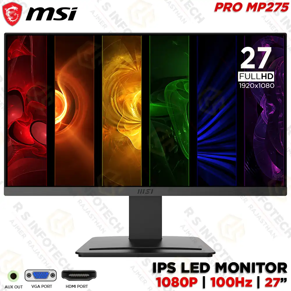 MSI PRO MP275 27-INCH WALL MOUNTABLE FULL HD IPS BUSINESS MONITOR (3 YEAR)
