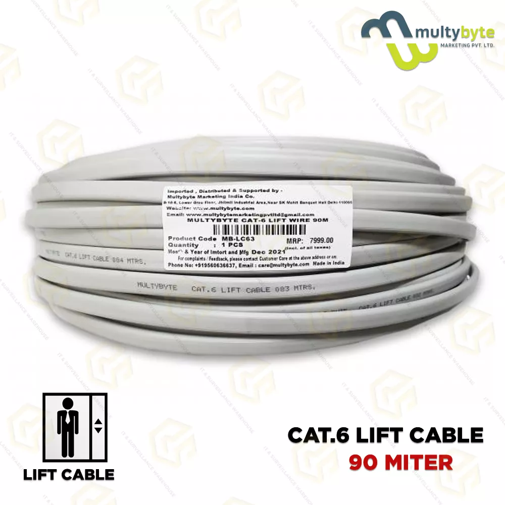 MULTYBYTE CAT.6 90MTR LIFT FLAT CABLE