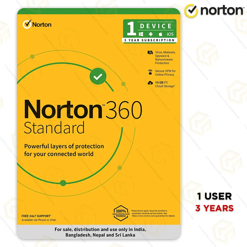 NORTON 360 STANDARD 1 USER 3 YEARS