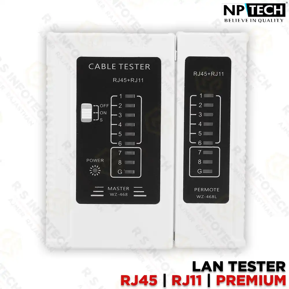 NPTECH LAN TESTER HEAVY PREMIUM QUALITY | RJ45 RJ11 NETWORK CABLE TESTER