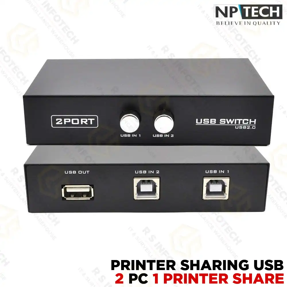 NPTECH PRINTER USB SWITCH 2 PORT
