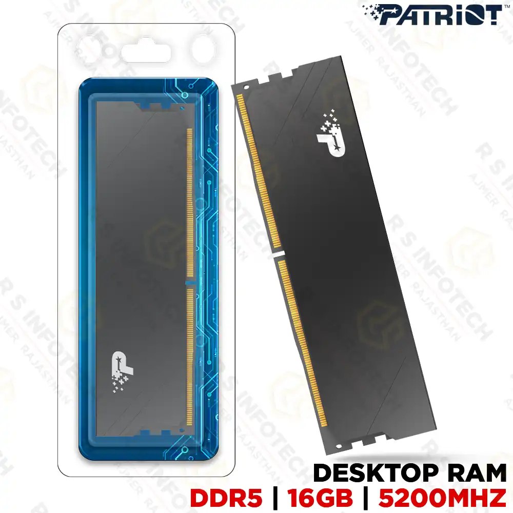 PATRIOT 16GB DDR5 5200MHZ DESKTOP RAM WITH HEATSINK
