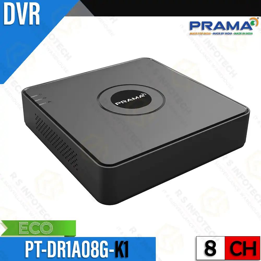 PRAMA PT-DR1A08G-K1 8CH ECO DVR (SUPPORT ALL 2.4MP CAMERA)