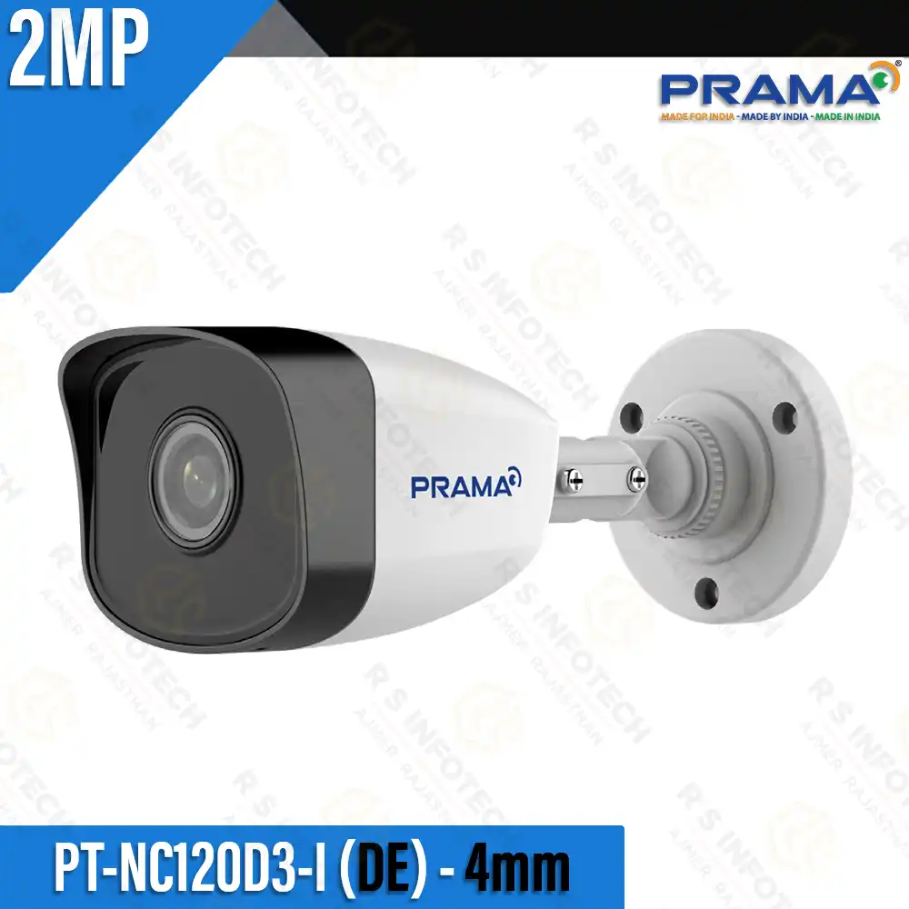 PRAMA PT-NC120D3-I (DE) 2MP IR FIXED NETWORK IP BULLET CAMERA 4MM LENS