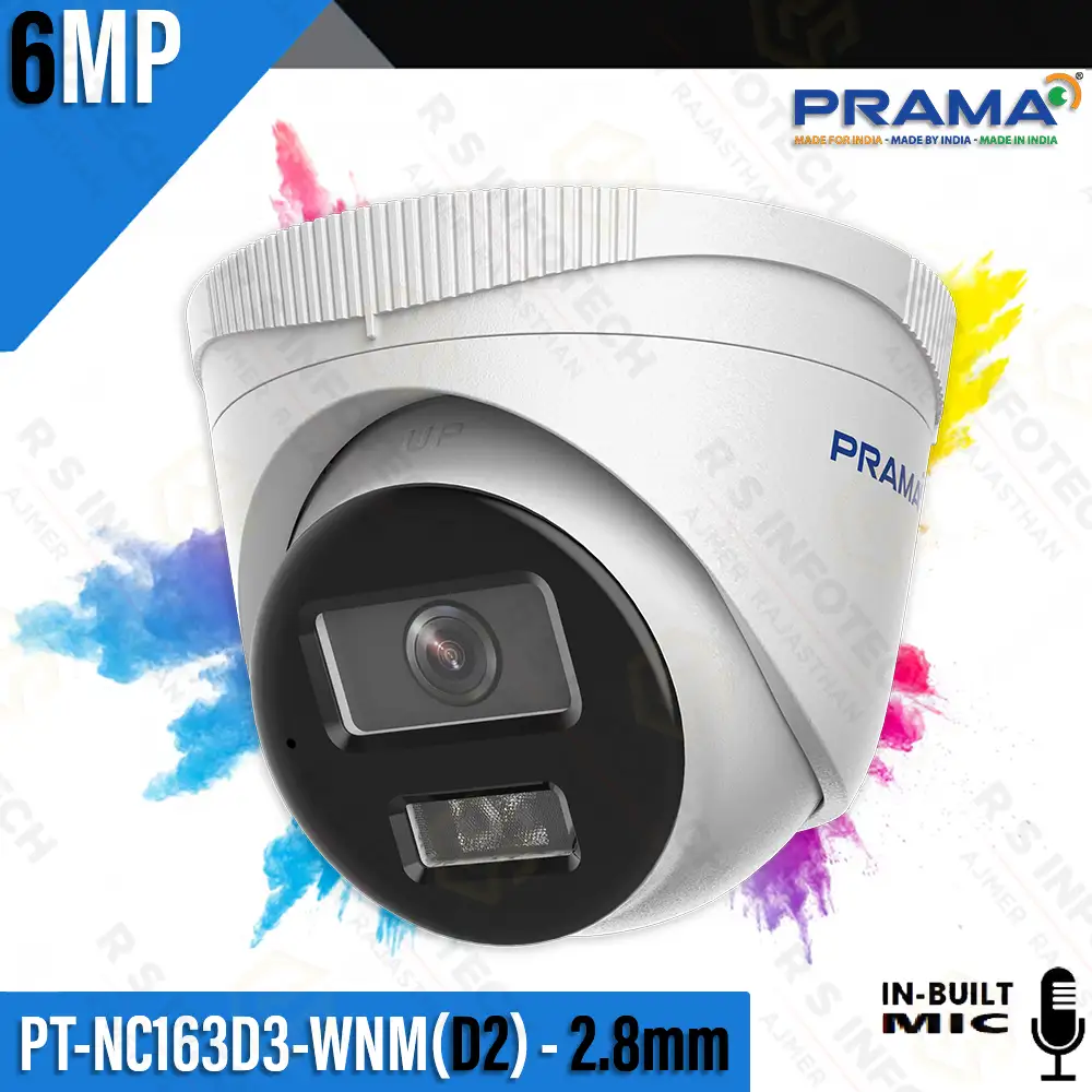 PRAMA PT-NC163D3-WNM(D2) 2.8MM 6MP DOME IP CAMERA