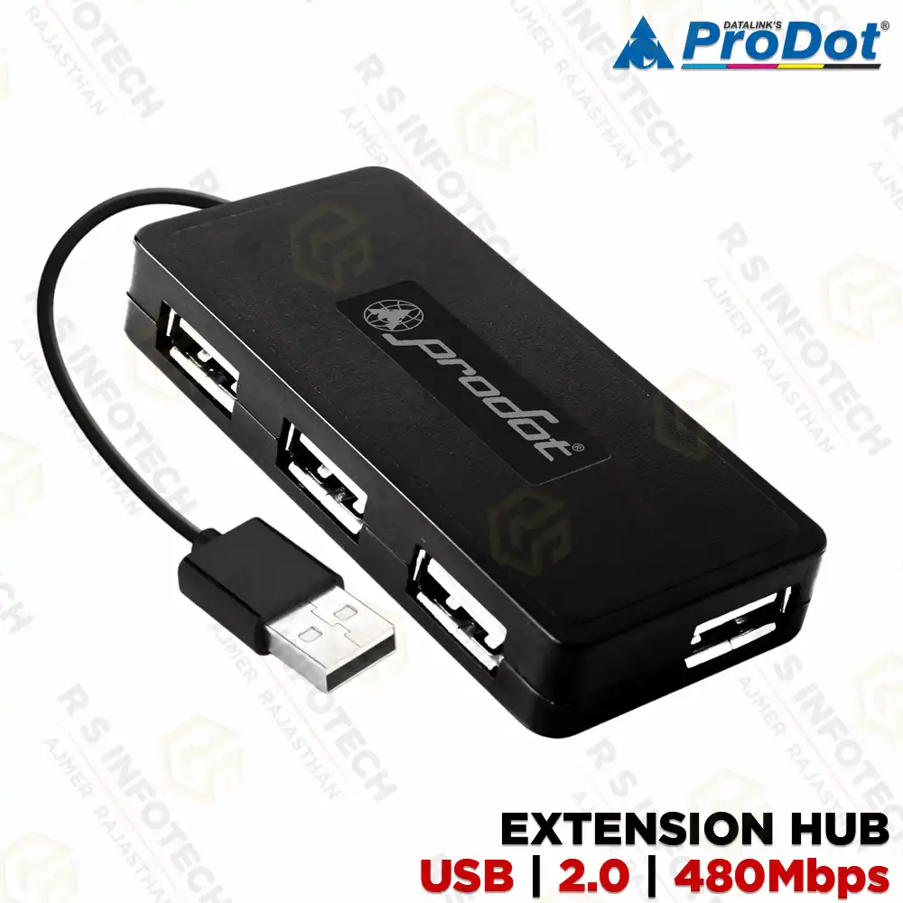 PRODOT PLAY PLUS 2.0 4 PORT USB HUB | USB 2.0 | 480MBPS