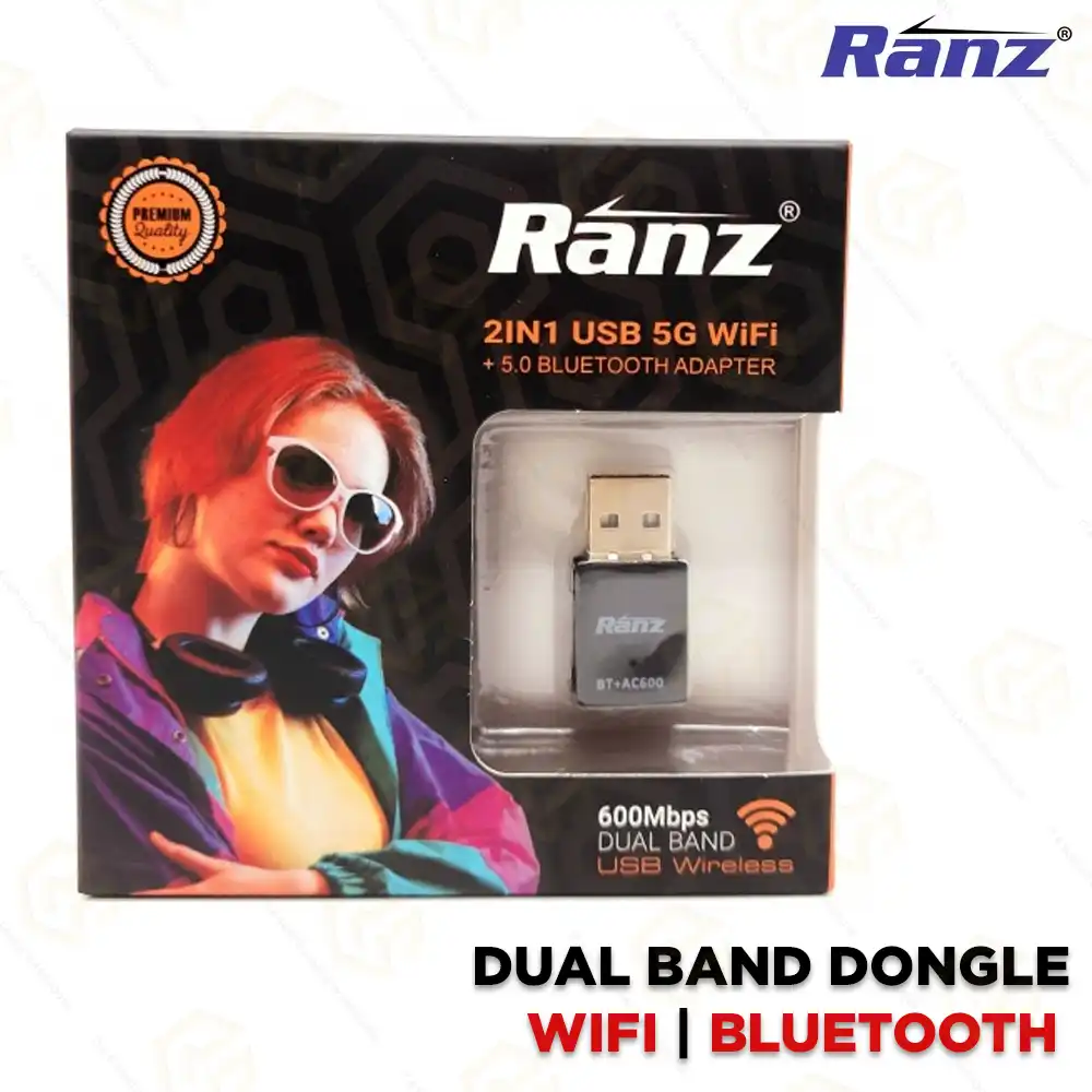 RANZ 2IN1 DUAL BAND 600MBPS WIFI +BLUETOOTH DEVICE