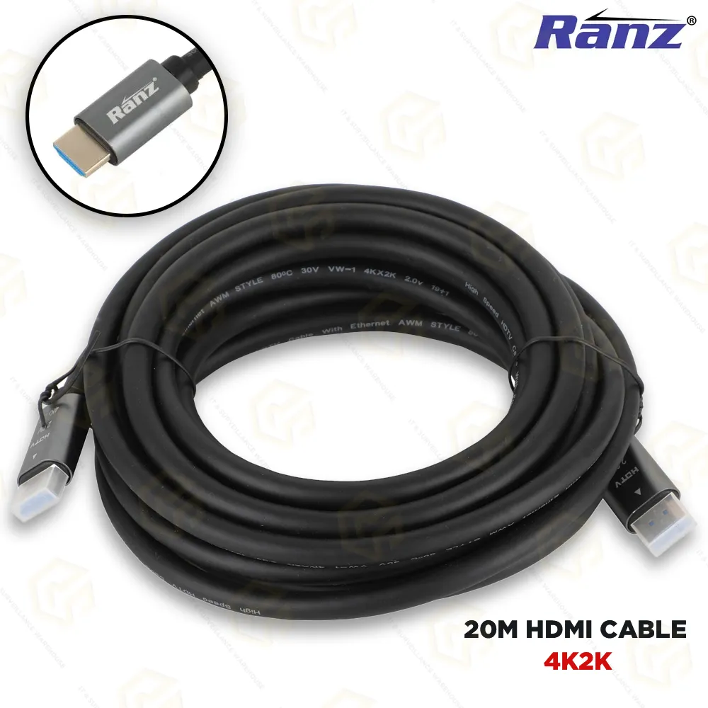 RANZ HDMI CABLE 20MTR 4K2K