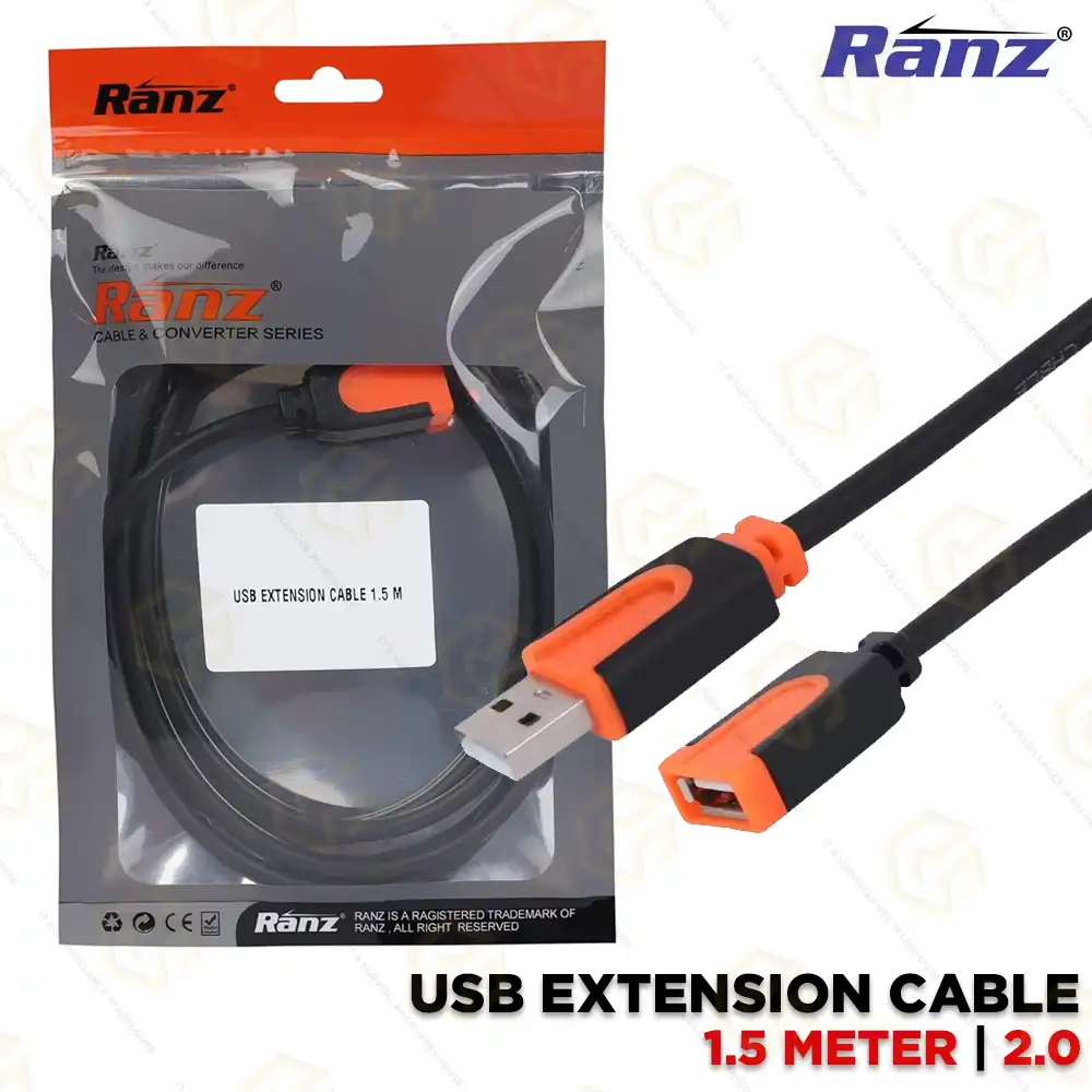 RANZ USB EXTENSION PREMIUM 1.5MTR 2.0