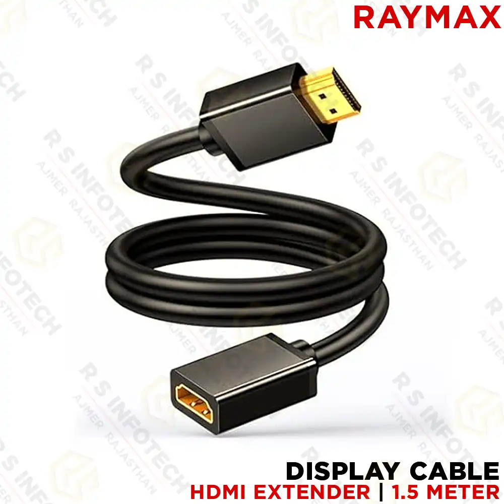 RAYMAX HDMI MALE TO FEMALE EXTENSION CABLE | 1.5MTR