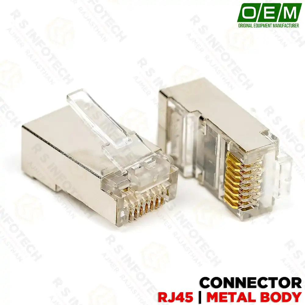 RJ45 METAL CONNECTORS (100 PCS) | SHIELDED ETHERNET PLUGS | CAT5E/CAT6 READY