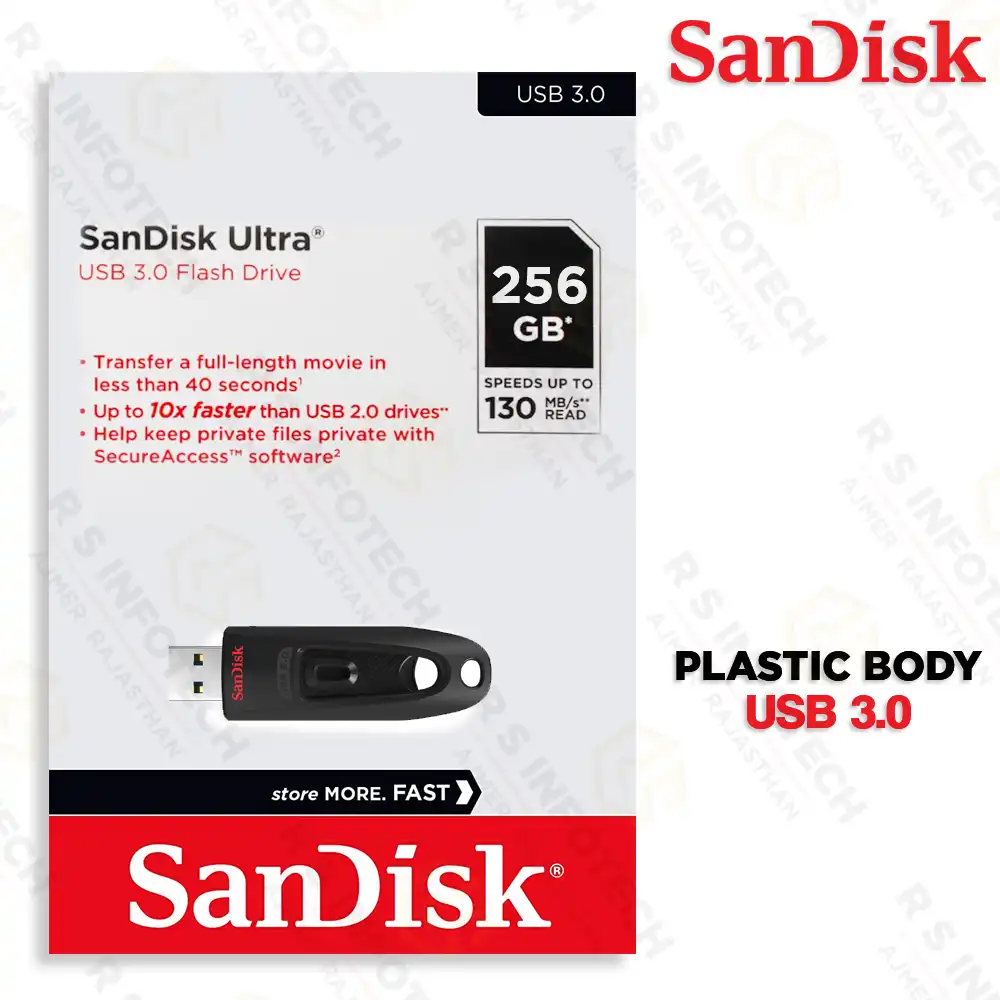 SANDISK ULTRA CZ48 256GB USB 3.0 PEN DRIVE USB FLASH DRIVE