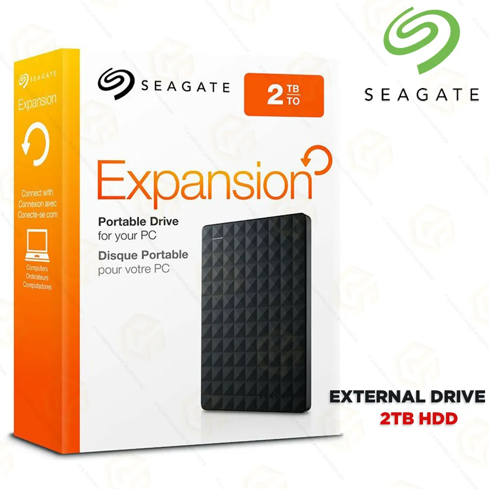 SEAGATE 2TB EXPANSION EXTERNAL HARD DRIVE (3YEAR)