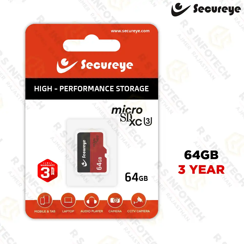 SECUREYE 64GB CLASS 10 MICRO SD CARD | MEMORY CARD | HIGH SPEED STORAGE