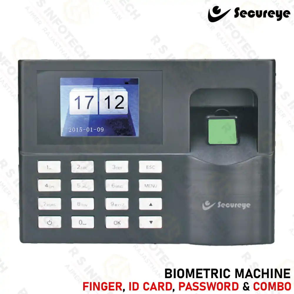 SECUREYE S-B8CB BIOMETRIC ATTENDANCE DEVICE WITH FINGERPRINT CARD & PASSWORD