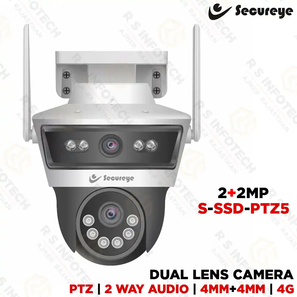 SECUREYE S-SSD-PTZ5 DEFENDER 2MP+2MP 4G LINKAGE OUTDOOR PT CAMERA (2YEAR)